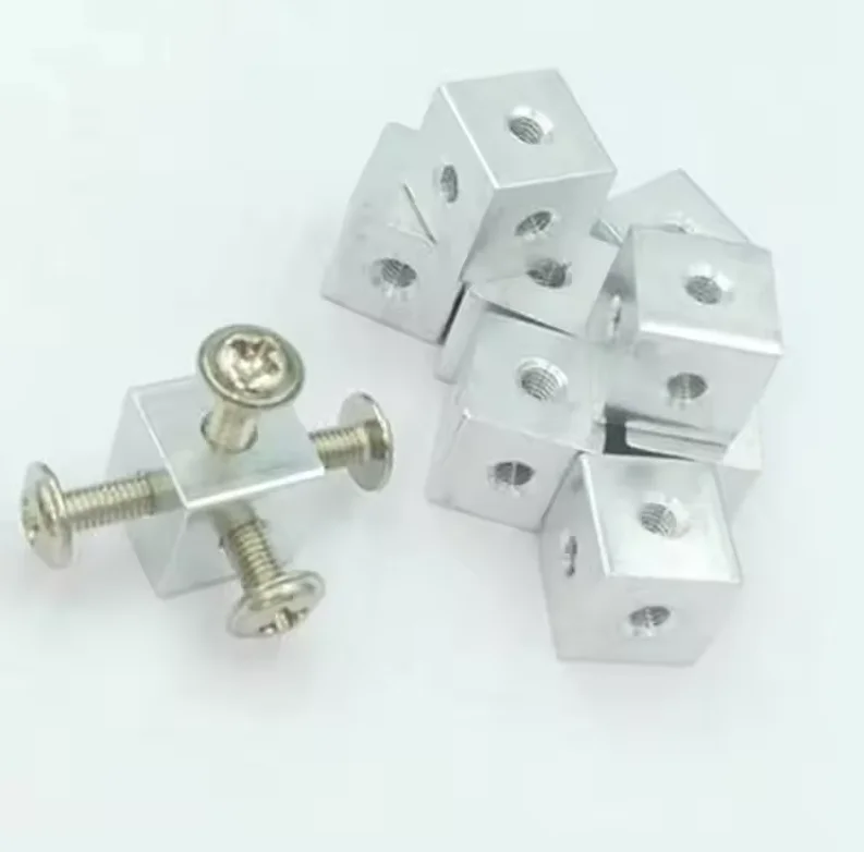 Hexagonal Nut M3 M4 M5 M6 M8 M10 Aluminum Six-sided Thread Screw Cube Nut Block Connector