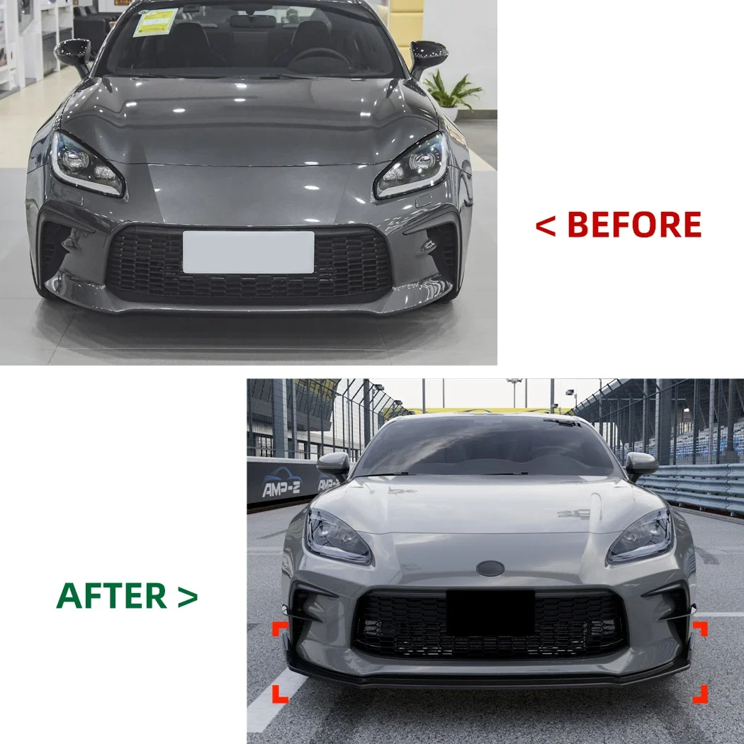 For Toyota GR86 2022+ Car Front Bumper Spoiler Lip Lower Guard Plate Splitter Board Blade Diffuser Body Kits Tuning Accessories