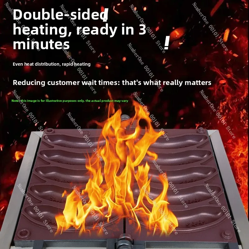 110V Banana Burner | Five Hole Electric Flip Waffle Equipment | 220V Internet celebrity muffin machine