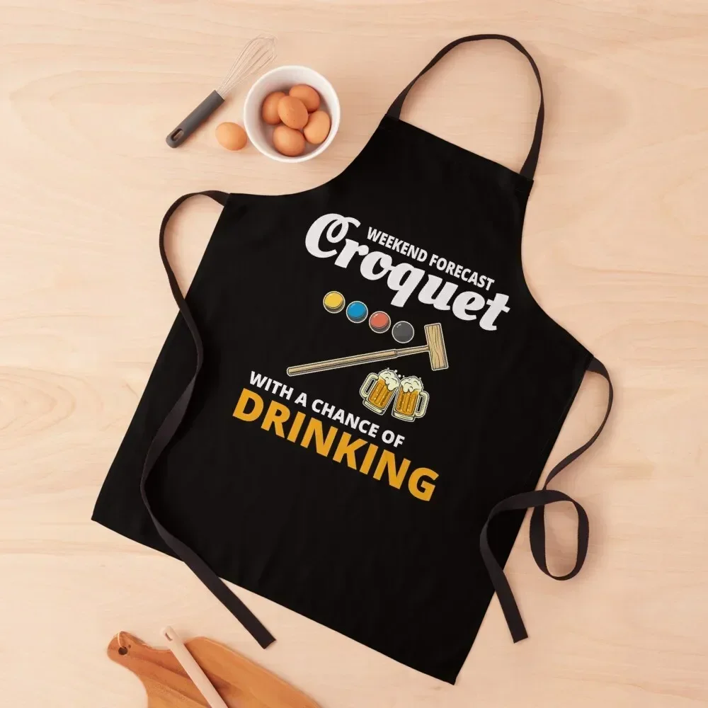 

Croquet Players Drinking Drink Funny Apron Men gift kindergarten teacher restaurant accessories manicurist Apron