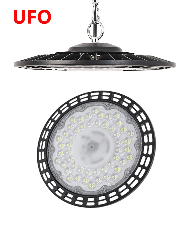 comercial ufo led high bay lights alto brilho lampadas industriais armazem garagem oficina ac 220v 100w 200w 01