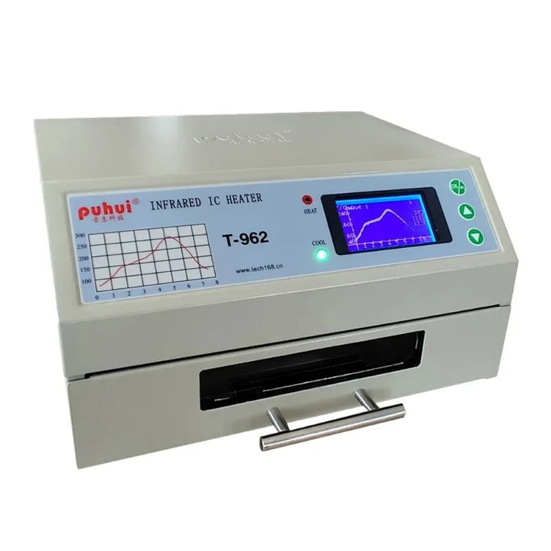 110V/220V 800W Desktop Reflow Oven T-962 Infrared IC Heater Soldering Machine 180 x 235mm T962 for BGA SMD SMT Rework