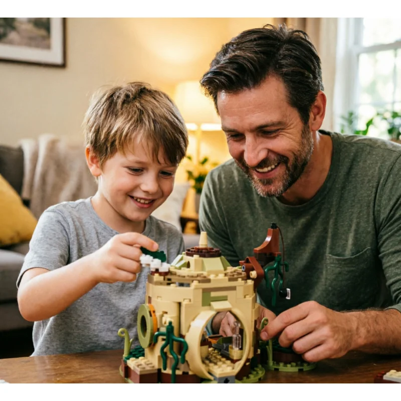 

НОВИНКА 2026: Конструктор MOC «Мастерская хижина Йоды», модель 229, игрушка, подарок детям на Рождество и День рождения