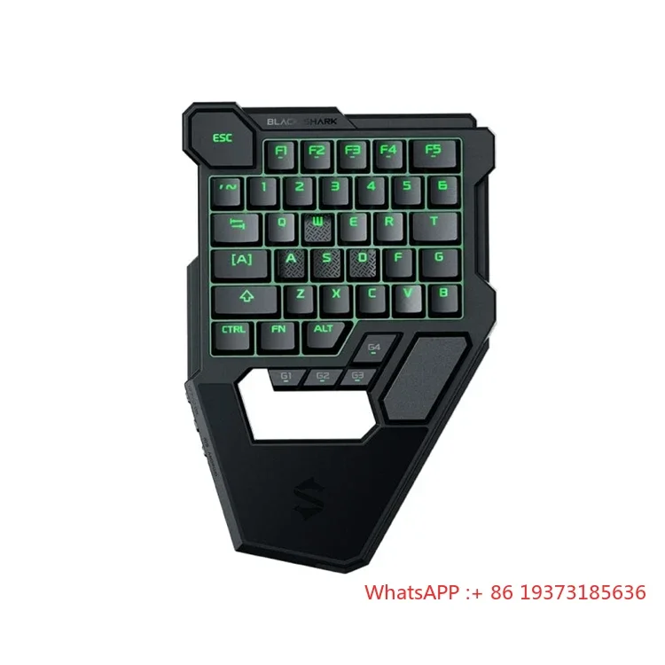 Original for xiaom Black Shark One-Handed Mechanical Gaming Keyboard LED Portable Mini Gaming Keypad Game Controller 99new