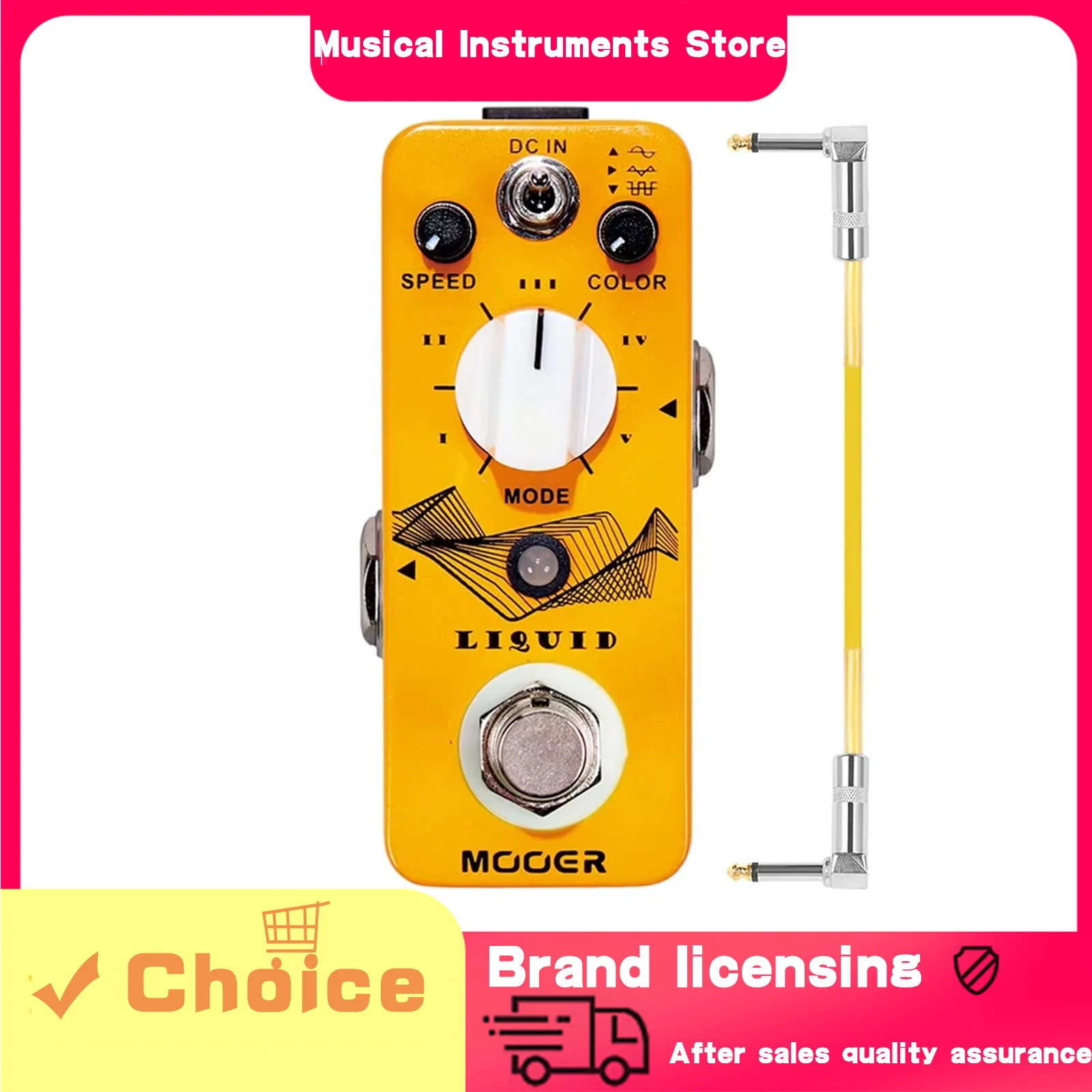 

MOOER Guitar Effect Pedal MPH2 Liquid Digital Phaser Effect with 5 Different Effects 3 Selectable Wave True Bypass Guitar Pedal