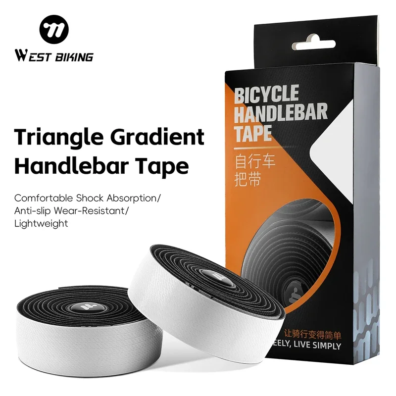 

WEST BIKING Road Bike Handlebar Tape Comfortable Anti Slip Gradient Bike Handle Shock Absorbing Road Racing Cycling Grip Tapes