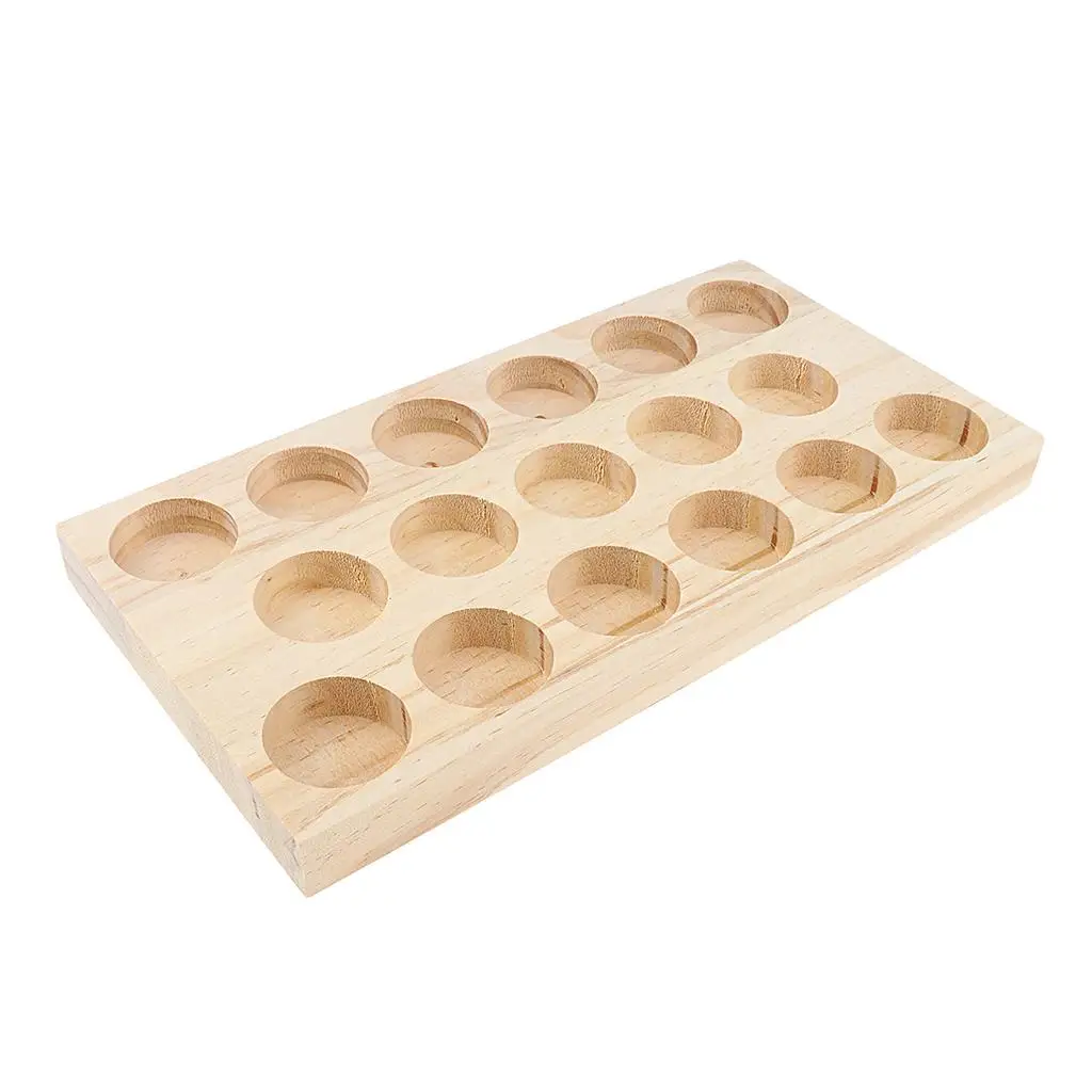 Natural Wooden Essential Oil Perfume Massage Oils Cosmetic Display Holder