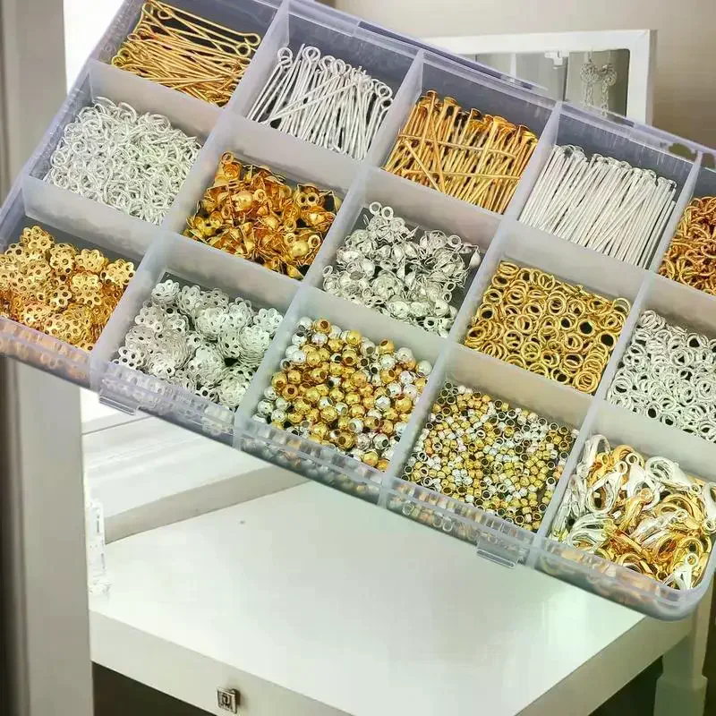 1260pcs/Set Jewelry Making Starter Kit Earrings Necklace Findings DIY Beads Jewelry AccessoriesSuitable For Adults And Beginners