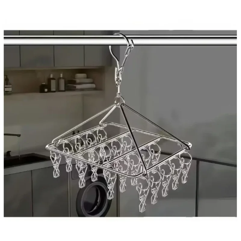 

40 Clips Clothesline Inox Practical and Retractable Fasteners-Neverdie Store