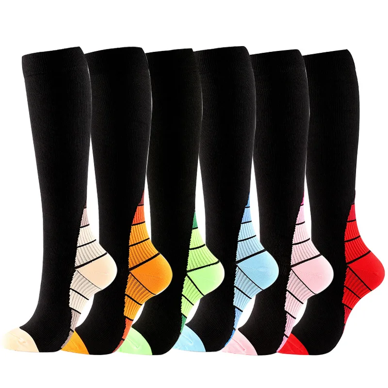 Sports Compression Stockings 6 Pairs Compression Cycling Riding Outdoor Running Calf Men Women Medical Compression Socks