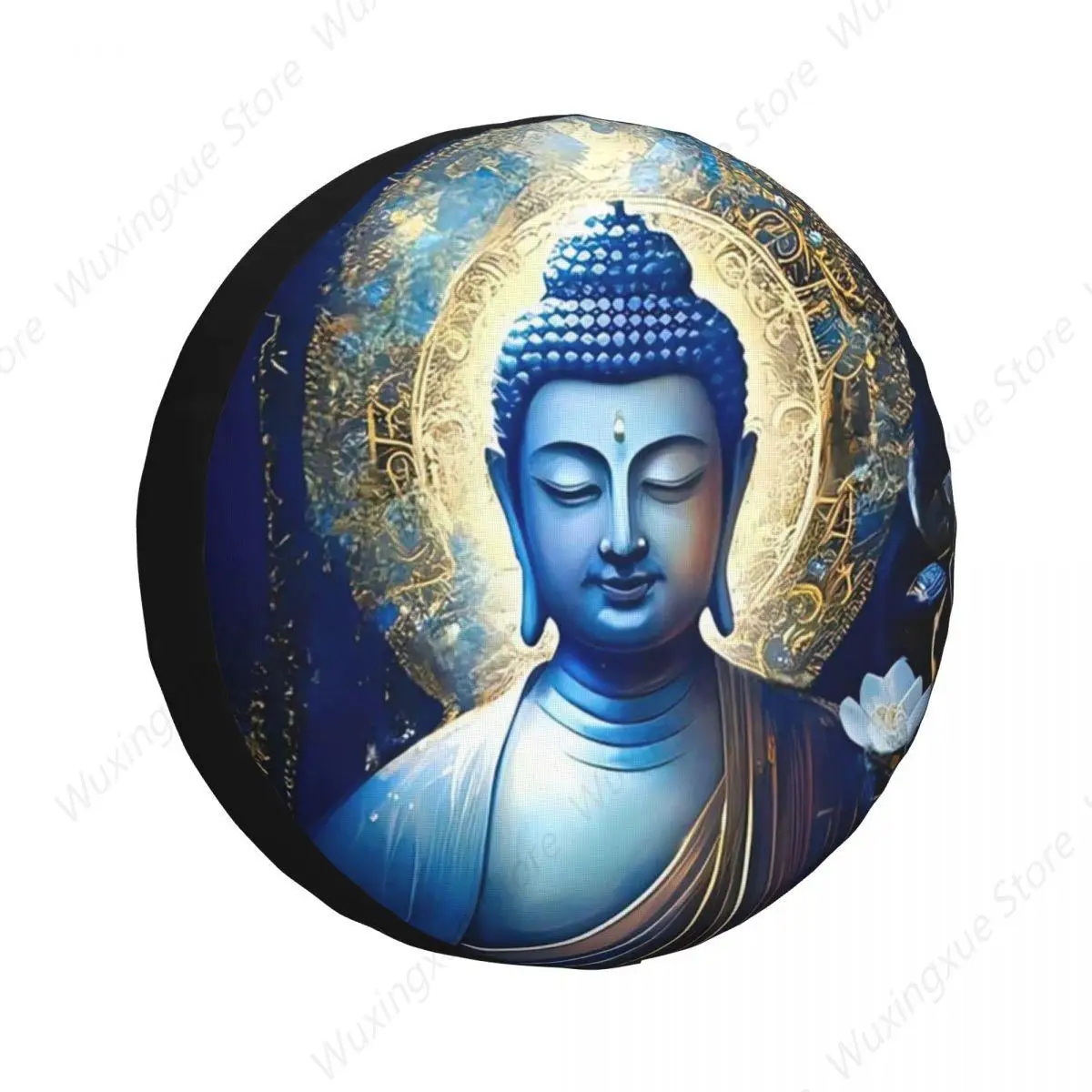 Buddha Art Drawing Tire Cover Wheel Protectors Weatherproof Universal for Jeep Trailer RV SUV Truck Camper Travel Trailer