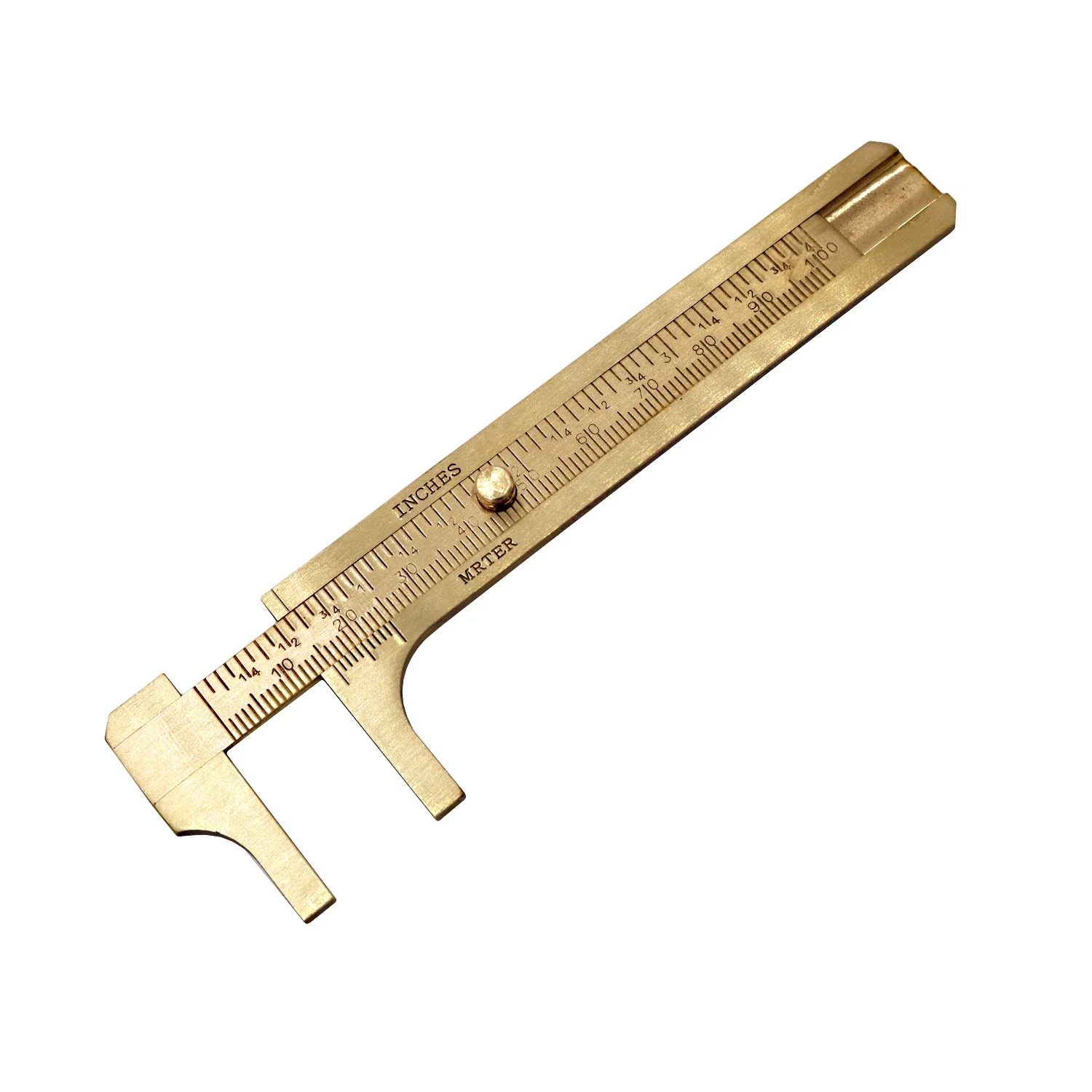 NIUPIKA Vernier Caliper 80mm 100mm 4inch Metric Inch Copper Measuring Tool for Precision Measurements Outside Inside