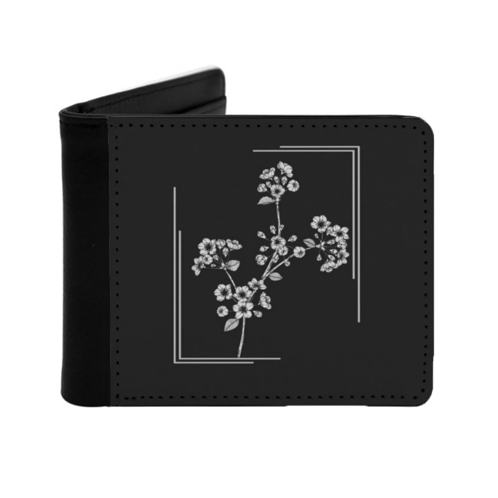 

Falling Sakura Cherry Blossom Fitted Scoop Classic For Men Women Personalized Men's Leather Wallet Credit Card Pouch Purse Love