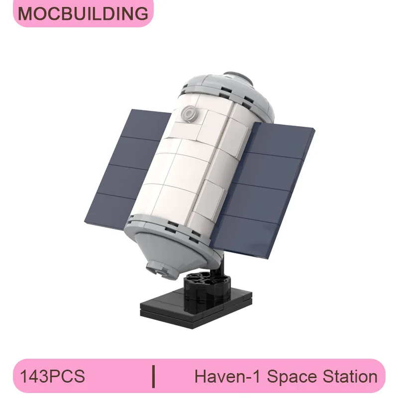 

Строительный блок MOC ﻿ Космическая станция Haven-1: Масштаб 1:110, набор для сборки из кирпичиков, коллекционная модель, креативные рождественские игрушки и подарки, 143 детали