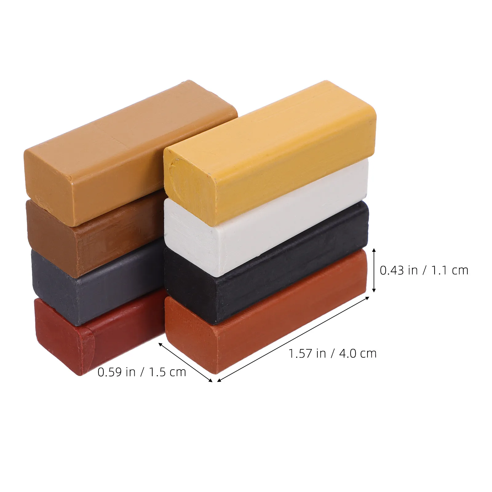 8Pcs Hard Wax Repair Sticks for Wood Floors Furniture Scratch Dent Nail Hole Repair Kit Resin Based Easy Apply Seamless Finish