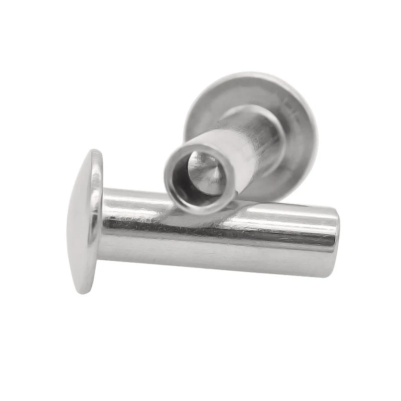 M4 M4.5 M5 M6 M8 M10 304 Stainless Steel Round Flat Button Truss Head Half Semi Hollow Rivet Semi-Tubular Rivets L:5-85mm