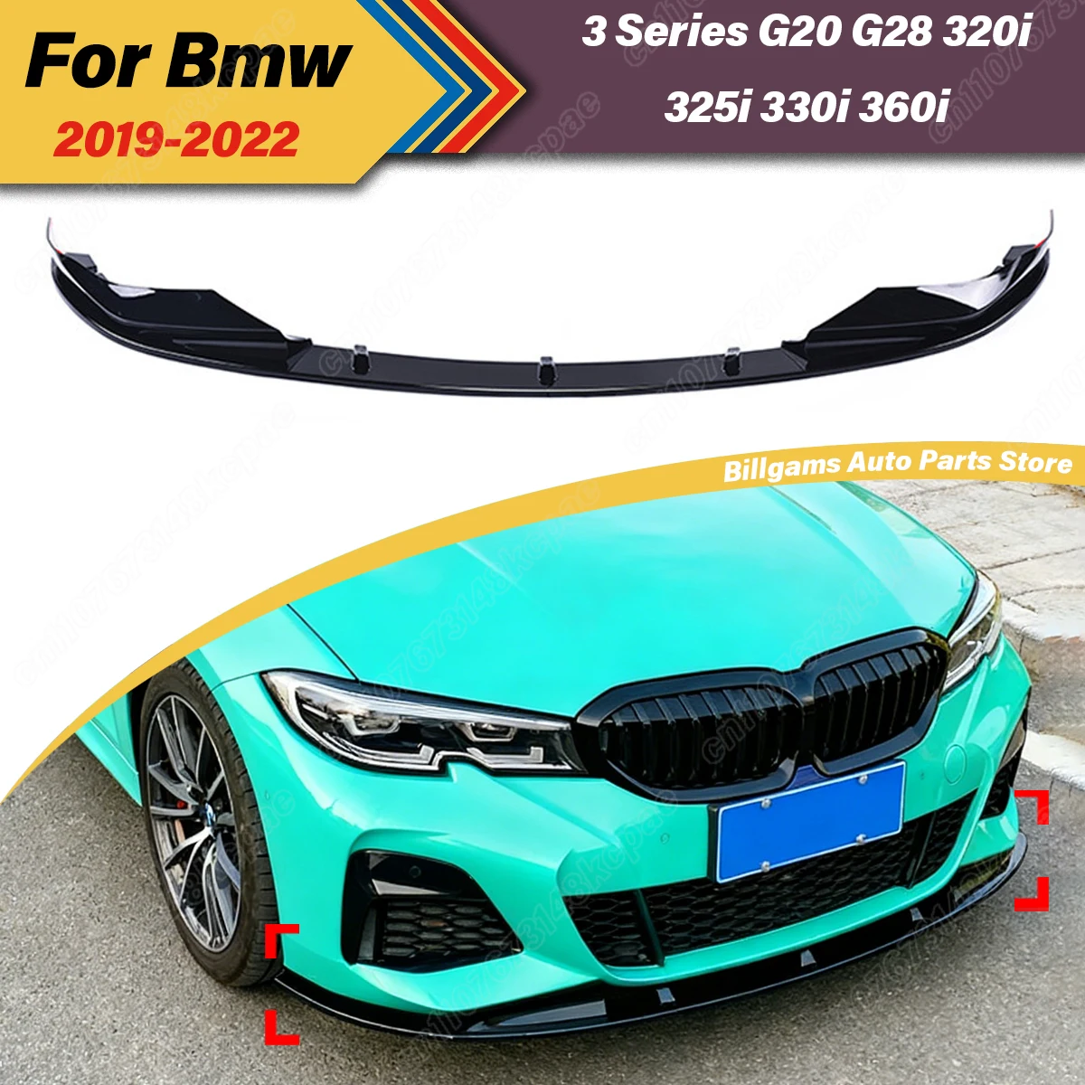 

For BMW 3 Series G20 G28 320i 325i 330i 360i 2019 2020 2021 2022 Automobile Front Bumper Splitter Lip Decoration Accessories Kit