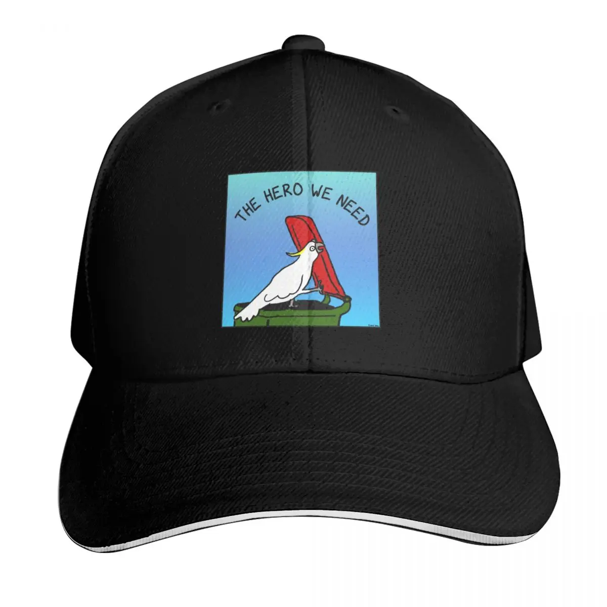 Bird Tools Baseball Cap Cotton Twill Breathable Contrast Two Tone Brim Snapback Flat Bill