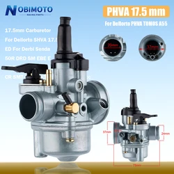 17.5mm Carburetor For Dellorto PHVA TOMOS A55 50cc 80cc 50R DRD Motorcycle Carb Scooters Motocross Accessories Dirt Pit Bike