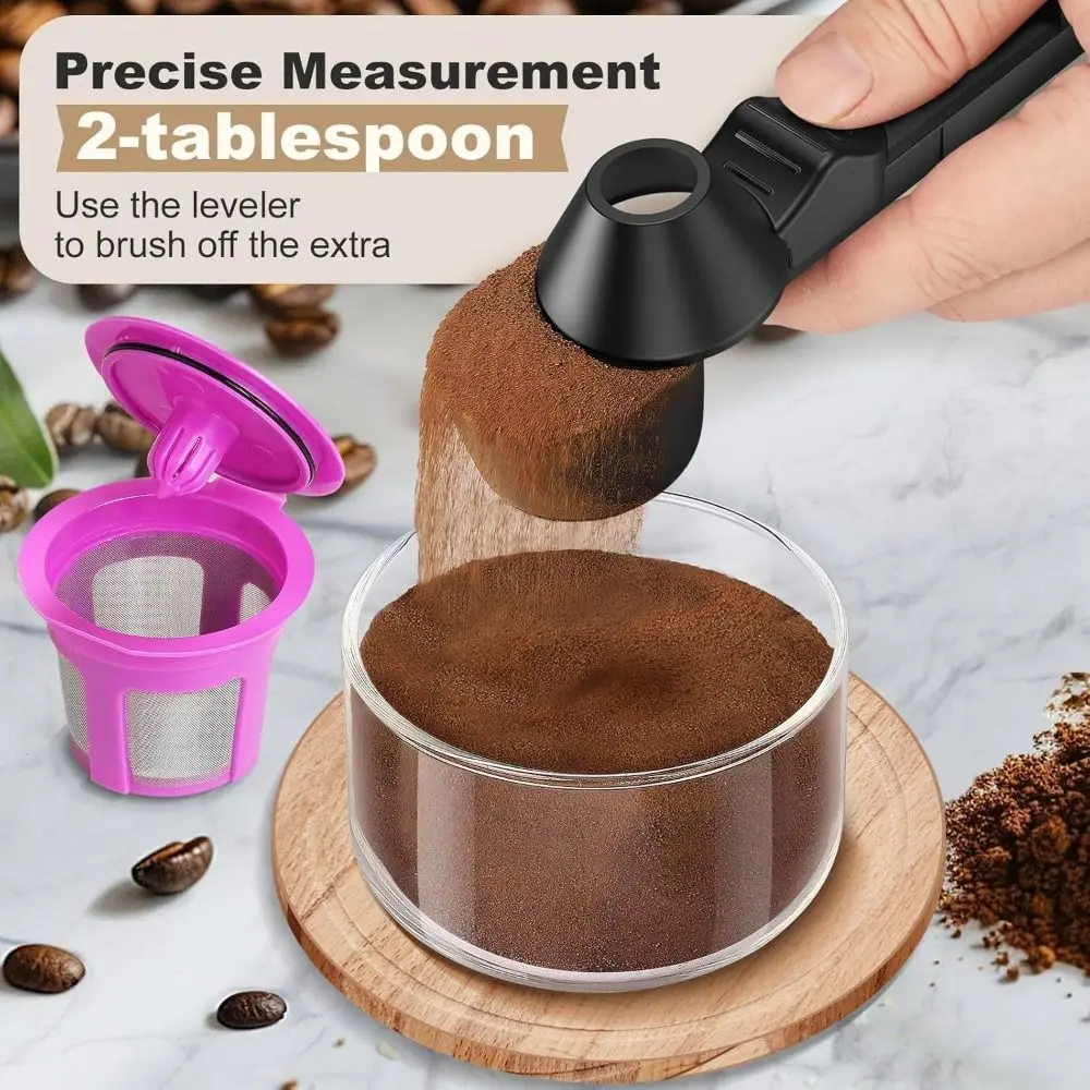 

New No Spill Coffee Scoop Reusable Sliding Protein Powder Spoon Spoon Funnel Kitchen Gadgets