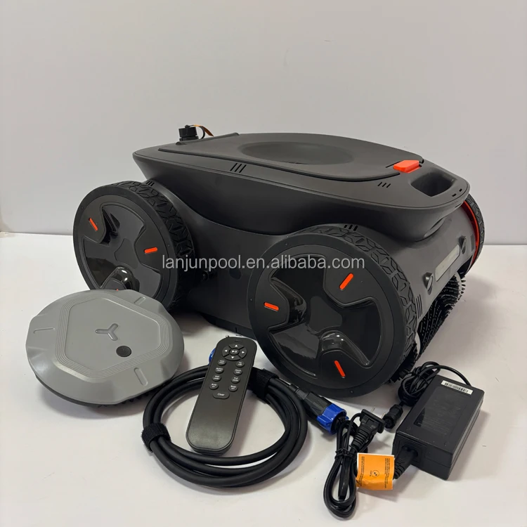 سلسلة تنظيف حمام السباحة، منظف حمام السباحة الأوتوماتيكي اللاسلكي، تحكم قوي في تطبيق إزالة الحطام لتنظيف حمام السباحة العام الكبير #4