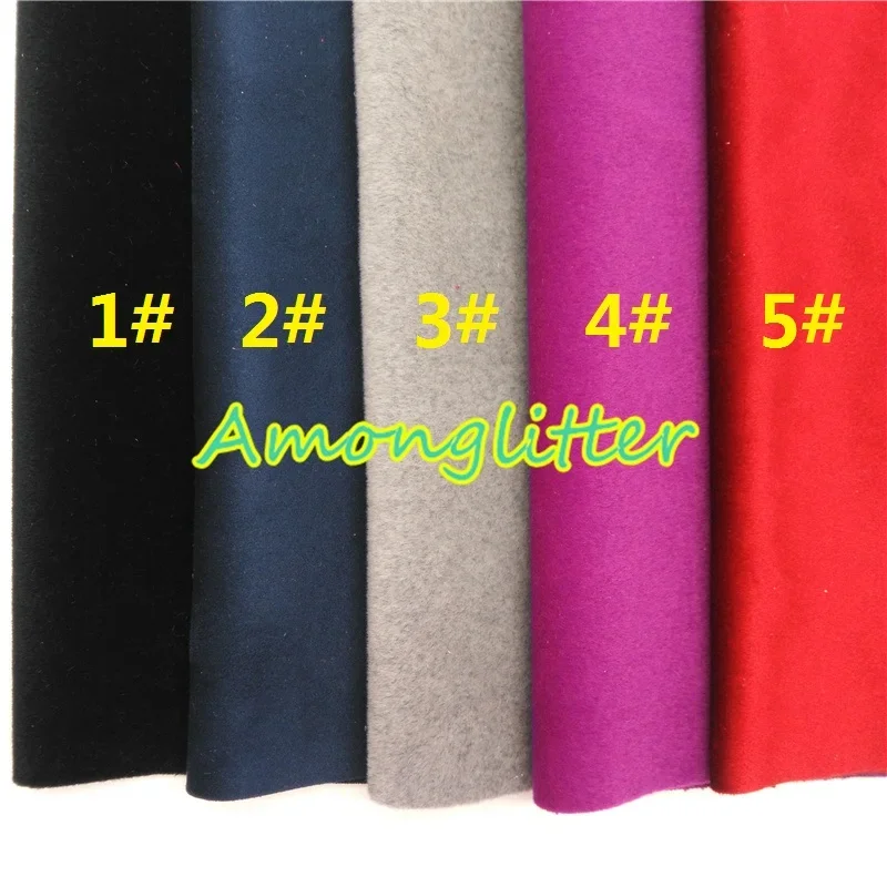 Amonglitter Wholesales Leather Supplier Color Matching Suede Synthetic Faux Fabric Leather Sheets For Bows DIY 21x29cm MB068