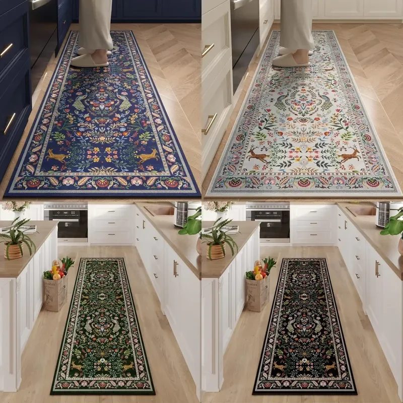 Kitchen Floor Mat Runner Rug Hallway Non-slip Long Carpet Home Decoration Wear-resistant Laundry Room Foot Mats Alfombra