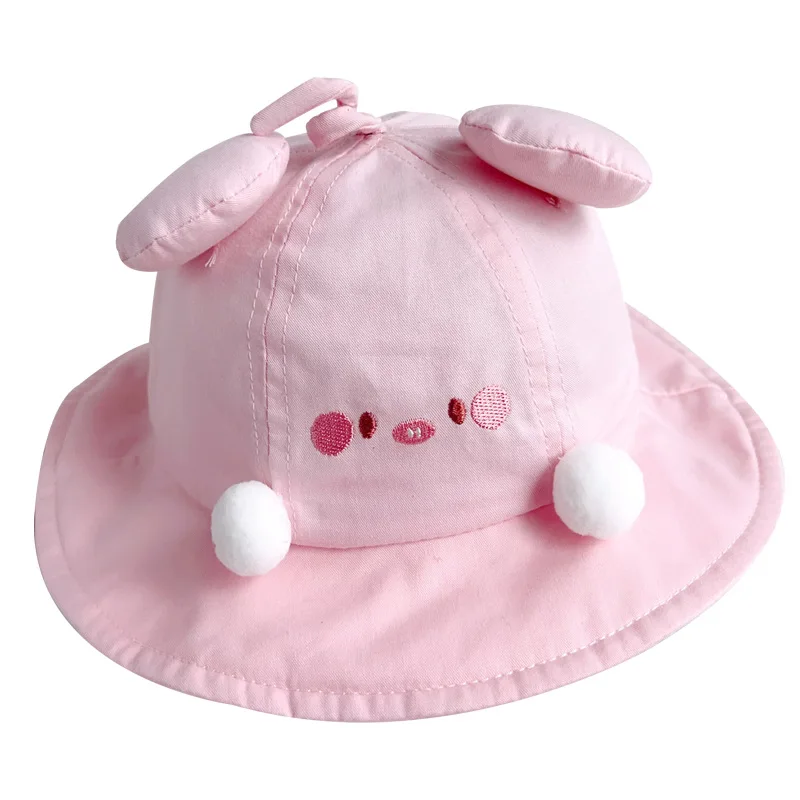 الأطفال دلو القبعات آذان ثلاثية الأبعاد لطيف الكرتون Kawaii المألوف تنوعا دلو القبعات كبيرة حافة الشمس الظل قبعات الحماية من الشمس