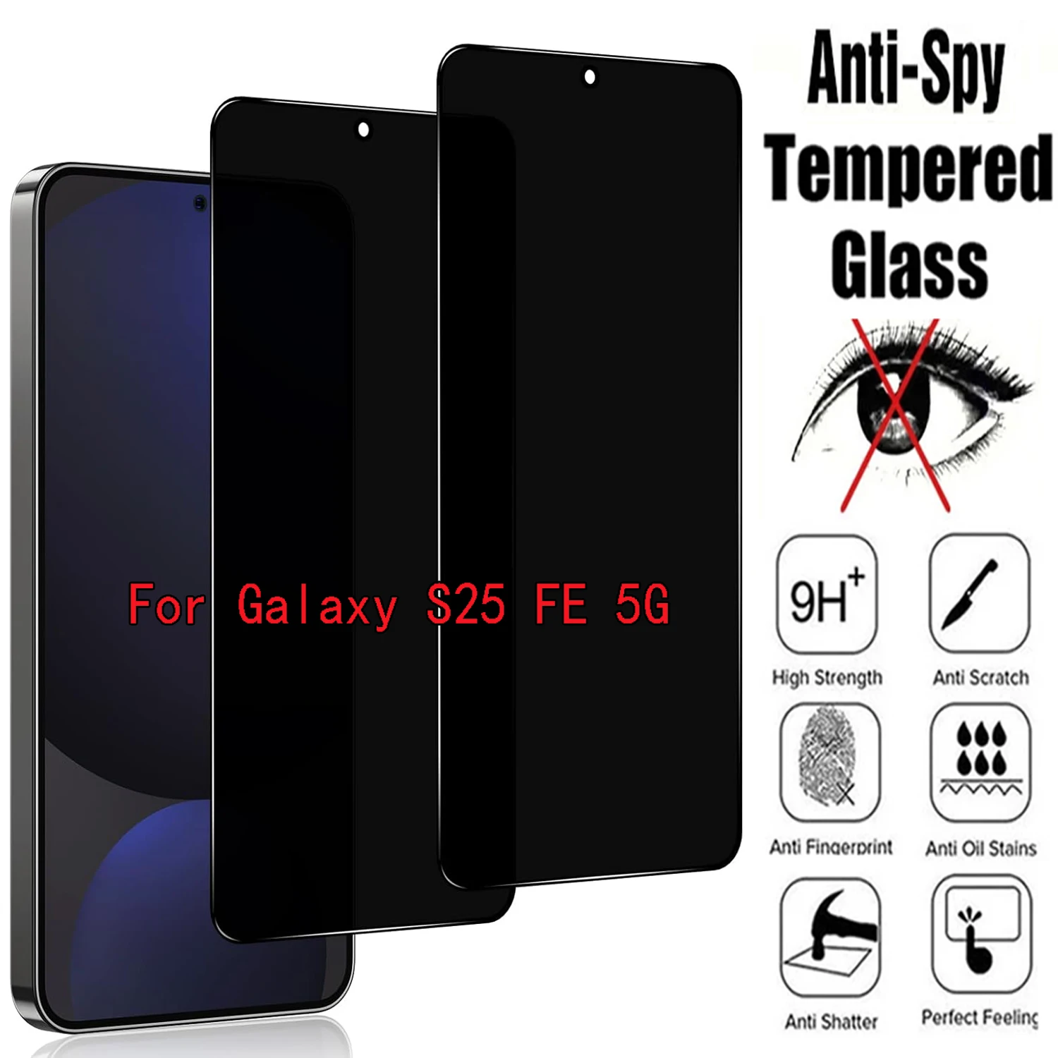 For Samsung Galaxy S25 FE 5G 2/4 Pcs 9H Privacy Tempered Gla