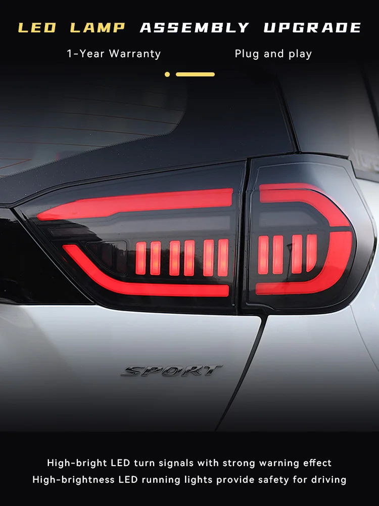 

Car Lights For Honda Fit GK5 2021-2023 Taillight Full LED Running Assembly Rear Lamp Turn Signal Tail Lamp Dynamic Accessories