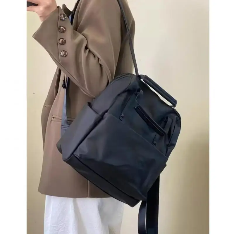 Waterproof Nylon Cloth Backpack New Travel Backpack Fashionable All-match Portable Lightweight Commuter Schoolbag for Women