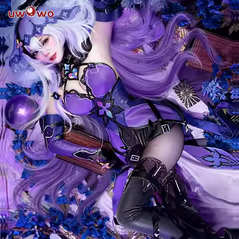 IN STOCK UWOWO Honkai Star Rail Black Swan Cosplay Costume Purple Dress Halloween costume