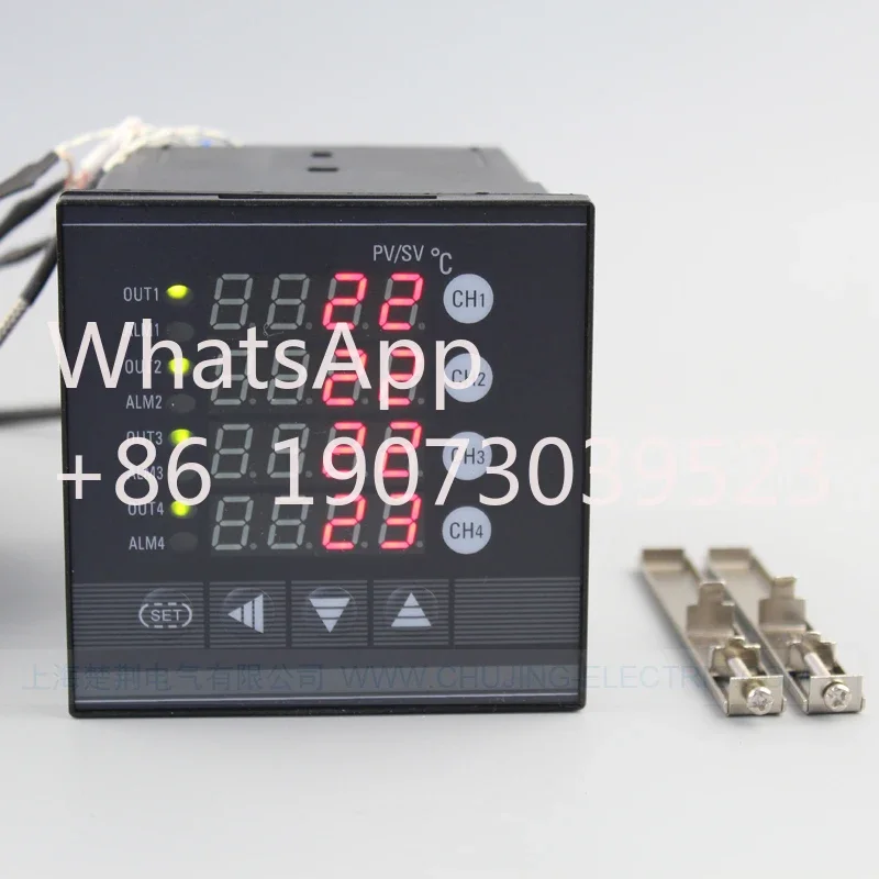 4 ways temperature monitor CJA-8400 digital display meter without output measure multi points 4 channels digital temp. meter