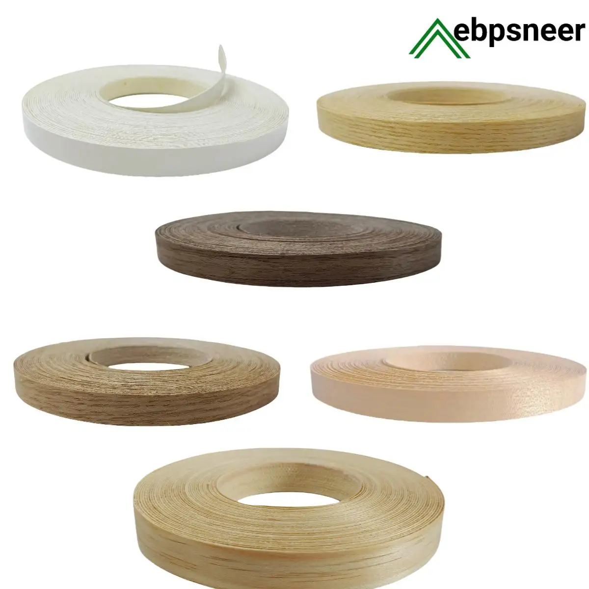 Pre-glued 1/2'' Real Wood Edge Banding Roll, Iron On Veneer Edging- Backed with Hot Melt Adhesive Strip For Plywood Door