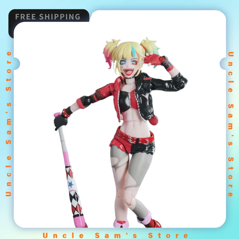 Kaiyodo Harley Quinn Action Figure Revoltech Amazing Yamaguchi Suicide Squad Isekai X Fully Articulated Joints PVC Material Gift