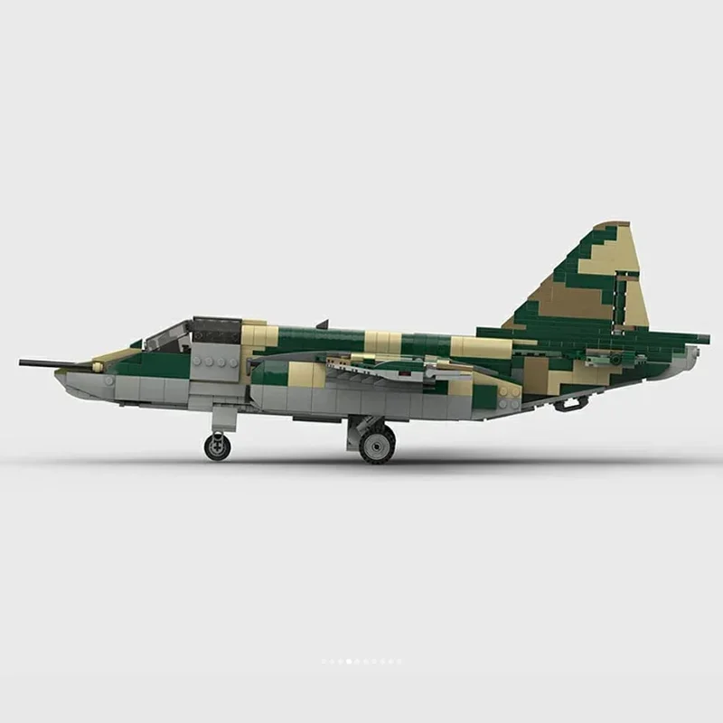 Moc Building Bricks Military Model Sukhoi Su-25 Frogfoot Fighter Technology Modular Blocks Gifts Toys For Children DIY Assembly