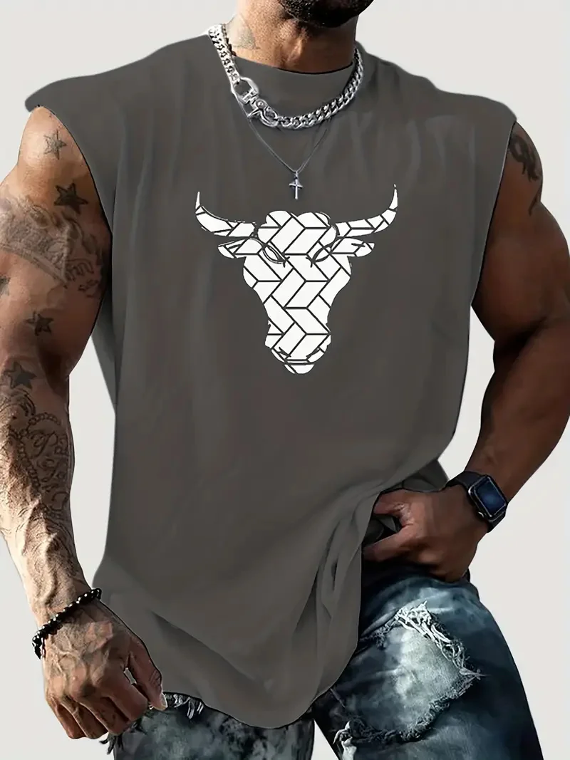 Men's Bodybuilding Sports Sleeveless Tank Top Fashion Quick Dry Breathable Gym Vest Summer Fitness Running Tees Casual Man Shirt