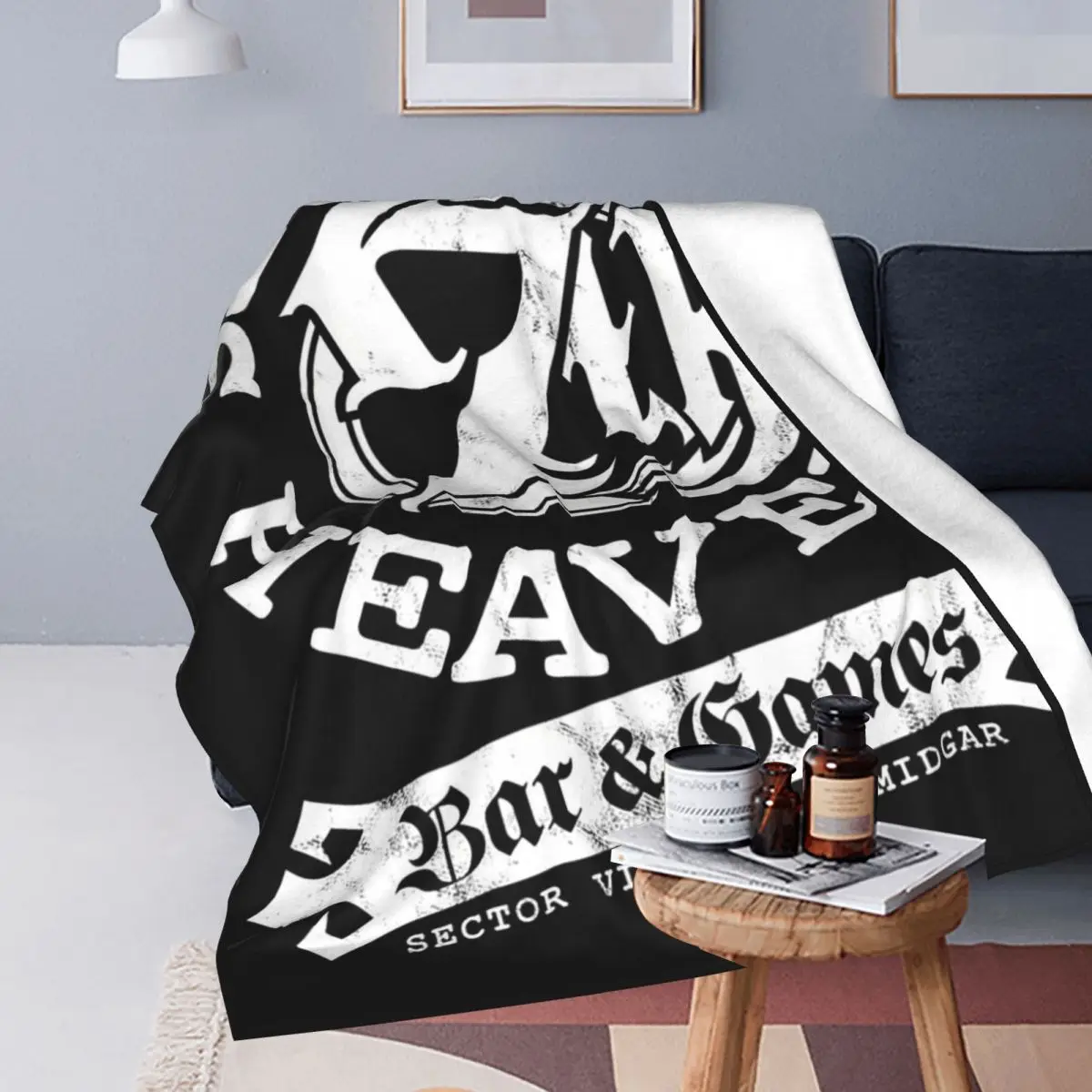 Sector 7 Seve.nth He.aven Bar Blanket Soft Warm Flannel Throw Blanket Plush for Bed Living room Picnic Travel Home Couch