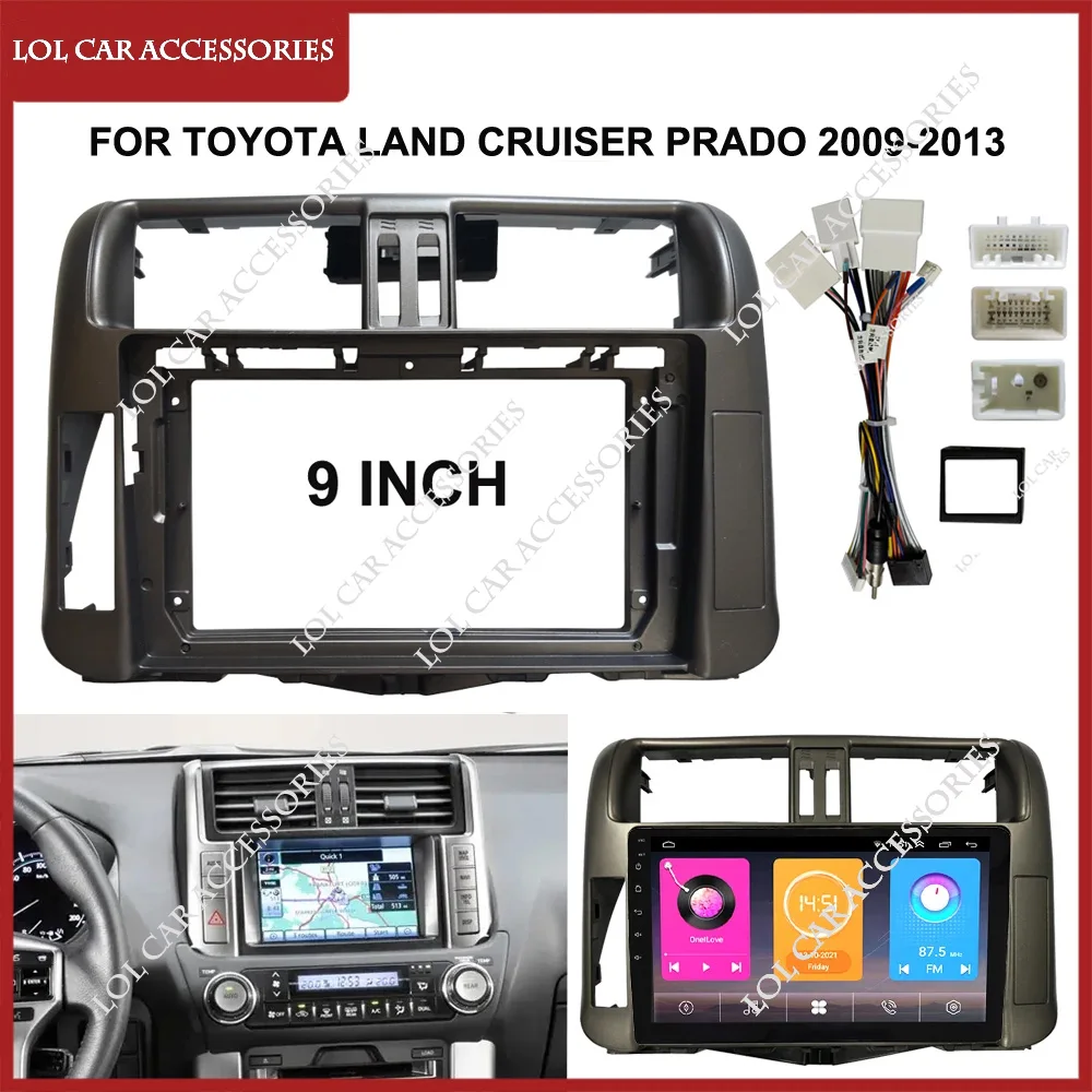 

9 дюймов для Toyota Land Cruiser Prado 2009-2013 автомобильное радио стерео Android MP5 плеер WIFI GPS 2 DIN панель