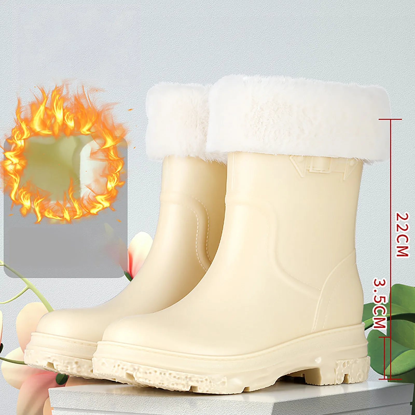 Women Rain Shoes Shoes Comfortable Light Ankle Rain Boots Frosted Outdoor Rain Boots Womens Boot