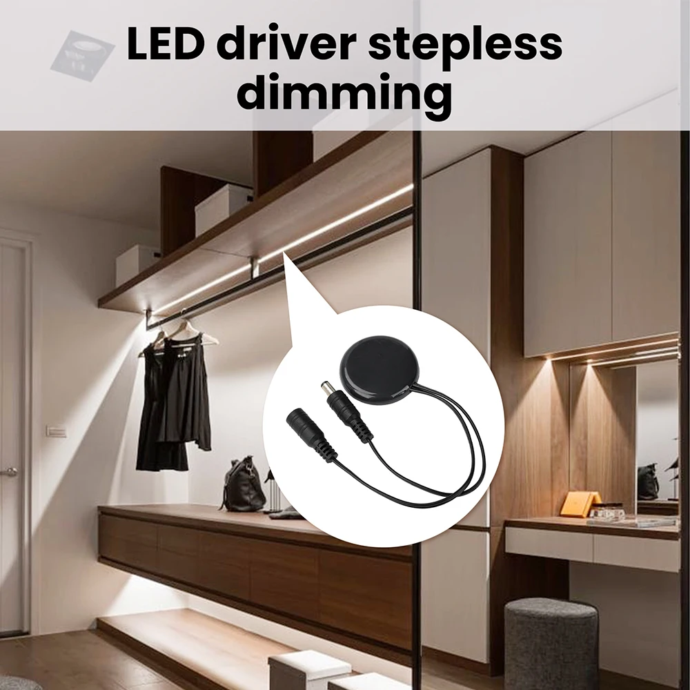 Touch-Dimmer-Schalter DC 12V 24V 60W/120W LED-Treiber mit stufenloser Dimmung für die Beleuchtungssteuerung von Schränken und Kleiderschränken – Detail 8