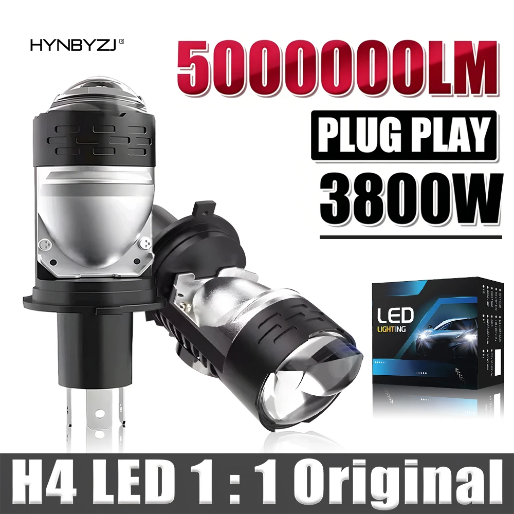 

H4 Projector Lens LED Car Headlight Bulbs 5000000LM 3800W CANBUS Turbo Auto Bulb H4 High Low Light Fog Lamp Bulb12V 24V LHD RHD