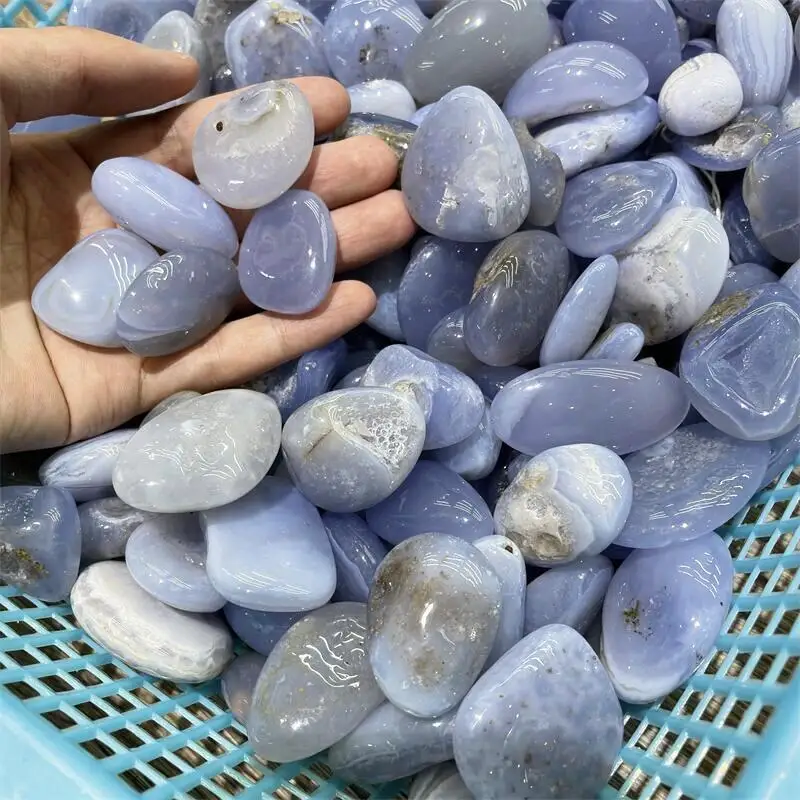 

1kg Natural Blue Lace Gate Tumbled Crushed Stone Healing Crystal Making Fish Tank Ornaments Or Home Decoration