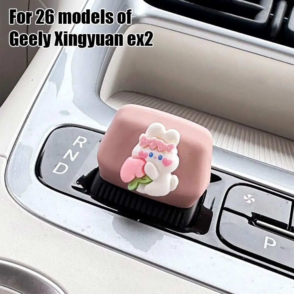 Für 26 Modelle des Geely Xingyuan EX2: Niedliche Cartoon-Silikon-Schaltknaufabdeckung für Geely EX2 2025-2026 – Detail 11