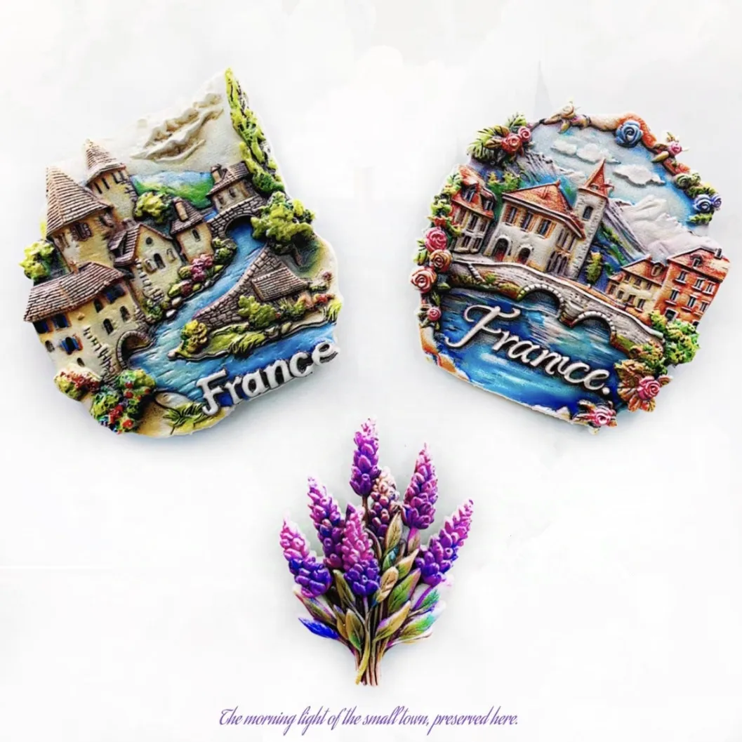 Europe France Provence Resin 3D Fridge Magnets Tourism Souvenir Refrigerator Sticker Handicraft Gift Decoration