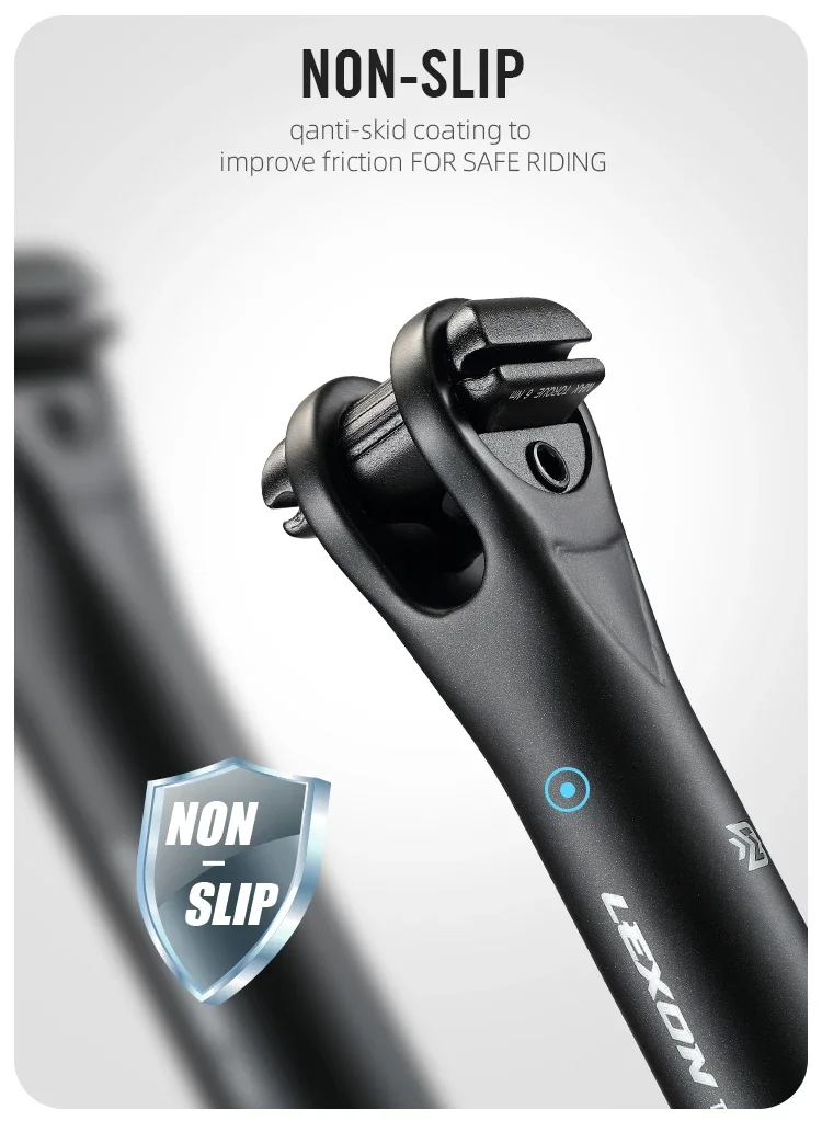 RYET Sattelstütze aus Kohlefaser, 27,2/31,6 mm, 400 mm, leicht, matt, für Rennrad, MTB, Fahrrad, Sattelstütze für Radfahren, Fahrradsattelklemme – Detail 6