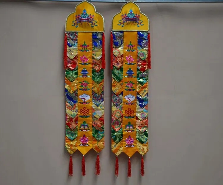83cm Wholesale Buddhist Supplies HOME Temple Embroidery Eight Auspicious Symbol - Image 4