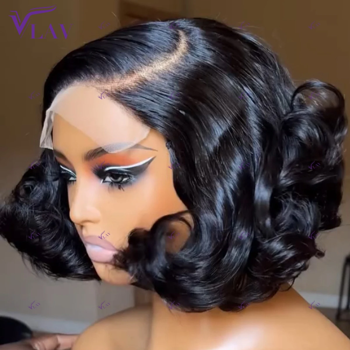 

450 Density Super Double Drawn 13x6 HD Lace Frontal Wig Preplucked Wear And Go Bouncy Curly Glueless Wigs Human Hair HD Lace Wig