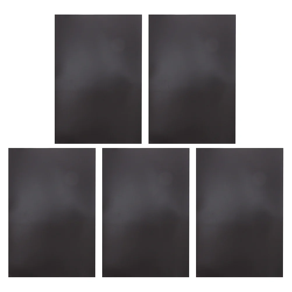 

5 Pcs Magnetic Blackboard Sheet Strips with Adhesive Backing Cute Refrigerator Sticker Fridge Disk Stickers