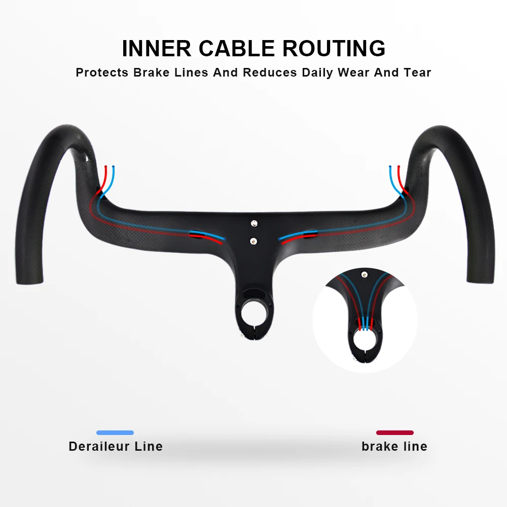 RXL SL Carbon Road Handlebar Integrated Handlebar  Fully intermal wiring  No standard  Bicycle accessories 28.6mm Comfortable